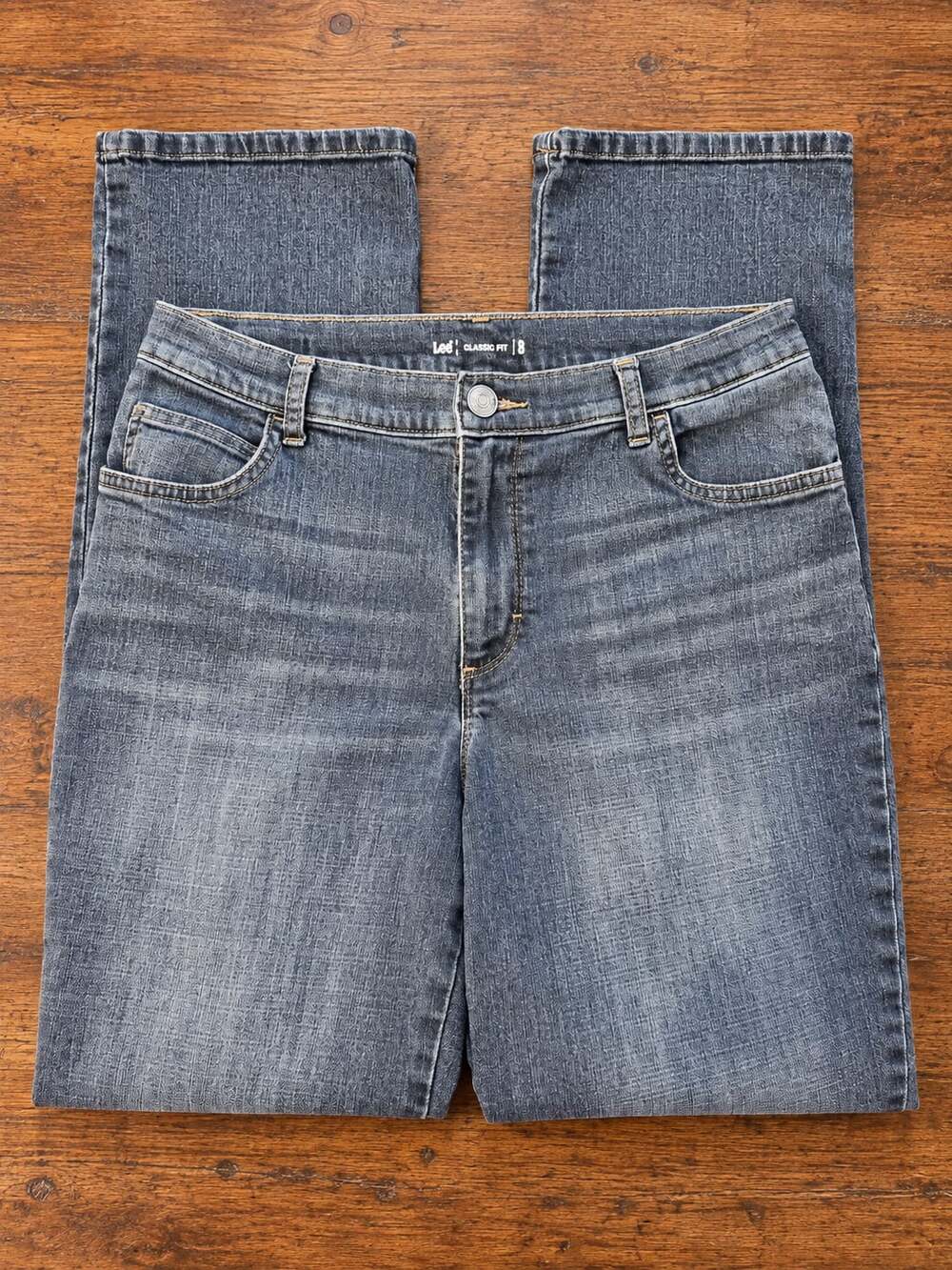 Lee Classic Fit Denim Jeans Women's Size 10 Medium Blue Straight Leg